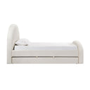 Moon Cream Performance Boucle Twin Trundle Bed