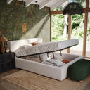Meena Cream Upcycled Performance Linen Storage Bed