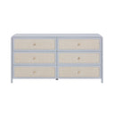 Patty 62" Rattan 6 Drawer Dresser