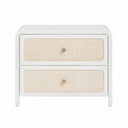 Patty 28" Rattan 2 Drawer Nightstand