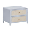 Patty 28" Rattan 2 Drawer Nightstand