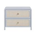 Patty 28" Rattan 2 Drawer Nightstand