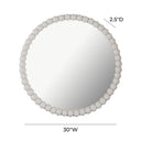 Baria 30" Wooden Round Wall Mirror
