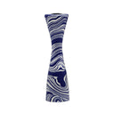 Serene Blue & White Swirl Resin Candlestick