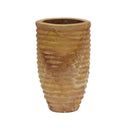 Saava Ribbed Stone Vase in Sandstone