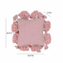 Stone 21" Washed Cotton Tasseled Square Throw Pillow Cover
