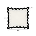 Scalloped Edge 24" Square Throw Pillow Cover