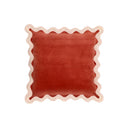 Scalloped Edge 24" Square Throw Pillow Cover