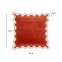 Scalloped Edge 24" Square Throw Pillow Cover