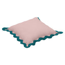 Scalloped Edge 24" Square Throw Pillow Cover