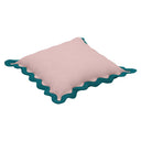 Scalloped Edge 24" Square Throw Pillow Cover