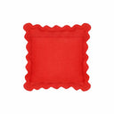 Scalloped Edge 24" Square Throw Pillow Cover