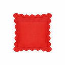 Scalloped Edge 24" Square Throw Pillow Cover