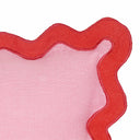 Scalloped Edge 24" Square Throw Pillow Cover