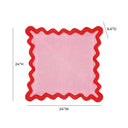 Scalloped Edge 24" Square Throw Pillow Cover