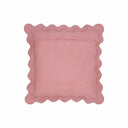 Scalloped Edge 24" Square Throw Pillow Cover