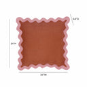 Scalloped Edge 24" Square Throw Pillow Cover