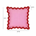Scalloped Edge 24" Square Throw Pillow Cover
