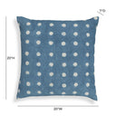 Indigo Dots 20" Cotton Square Throw Pillow Cover