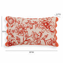 Portia 20"X12" Embroidered Cotton Flex Throw Pillow Cover