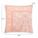Persia 20" Pink Square Throw Pillow Cover