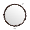 Baria 30" Wooden Round Wall Mirror