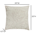 Tabitha 20" Square Embroidered Throw Pillow