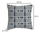 Maresh 20" Square Woven Throw Pillow