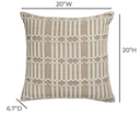 Maresh 20" Square Woven Throw Pillow