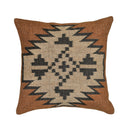 Terra 20"  Square Wool and Jute Kilim Throw Pillow
