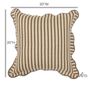 Striped 20" Linen Throw Pillow