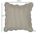 Striped 20" Linen Throw Pillow