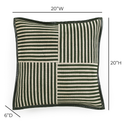 Kora 20" Cotton Jute Contract-Grade Throw Pillow