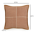 Kora 20" Cotton Jute Contract-Grade Throw Pillow