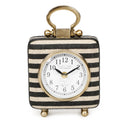 Mona Black Striped Contract-Grade Standing Accent Clock