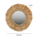 Karissa 35" Natural Abaca Wall Mirror