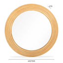 Tanya 43.5" Rattan Round Wall Mirror