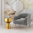 Carri 30"X39" Gold Round Wall Mirror