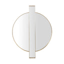 Carri 30"X39" Gold Round Wall Mirror