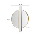 Carri 30"X39" Gold Round Wall Mirror