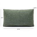 Malolo 20"X12" Green Basketweave Rectangular Vegan-Down Throw Pillow Cover