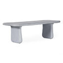 Athen 95" Grey Faux Stone Indoor / Outdoor Rectangular Dining Table