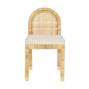 Amara Cream Contract-Grade Linen Arched Dining Chair