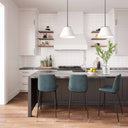 Evora Velvet Counter Stool - Set of 2