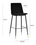Evora Velvet Counter Stool - Set of 2