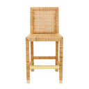 Amara Woven Rattan Performance Fabric Stool