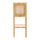 Amara Woven Rattan Performance Fabric Stool