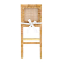 Amara Woven Rattan Performance Fabric Stool
