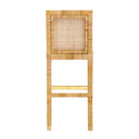 Amara Woven Rattan Performance Fabric Stool