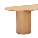 Brandy 95" Natural Ash Wood Oval Dining Table